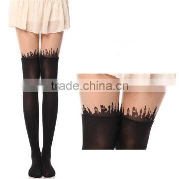 17Year Hosiery Manufacturer Custom Printed Tattoo Pantyhose