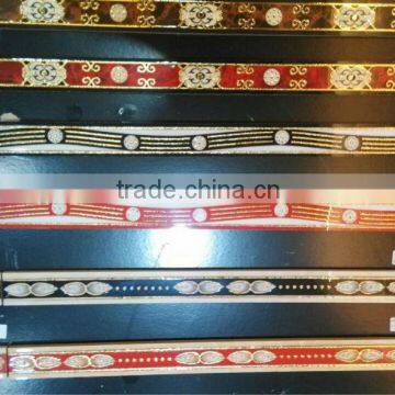 porcelain golden decorated border 600x45MM