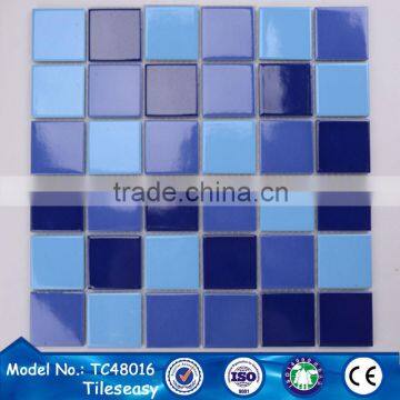 TC48016 China Outdoor Dark Blue Swimming Pool Mosaic Tile for Sale photo-3