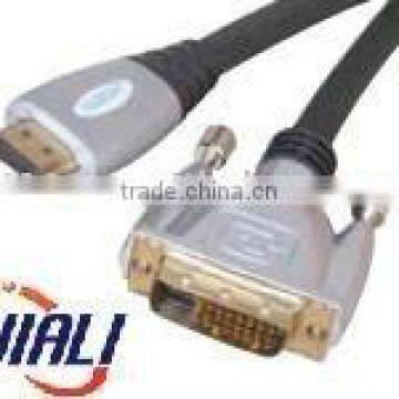 hdmi cable 19pin plug to DVI(24+1) plug