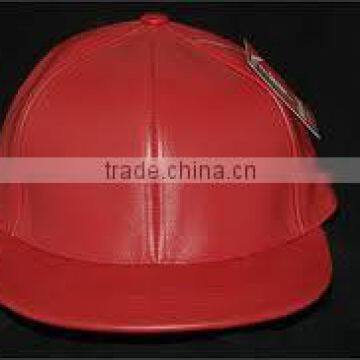 fitted leather baseball cap