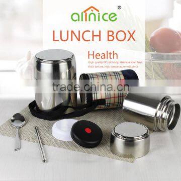 Amrica market Pure 304 Vacuum insulation protable large capacity stainless steel lunch box food container