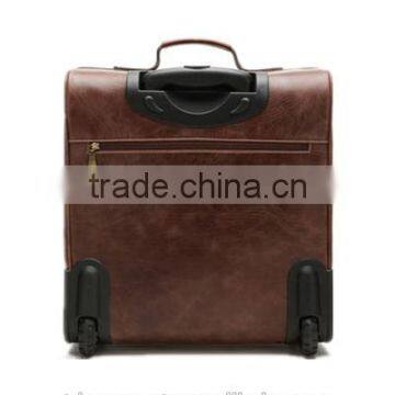 2016 Hot Selling Mens Leather Rolling Duffel Suitcase Bag for Short Traveling photo-2