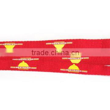 jacquard printing polyester lanyard with bull dog clip