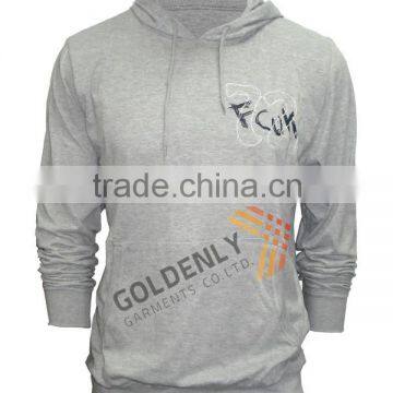 Men's knitted sweat shirt with hood
