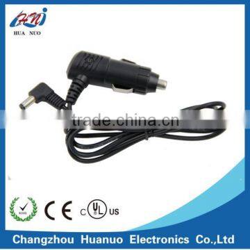 Car cigarette lighter plug to right angle dc power cable