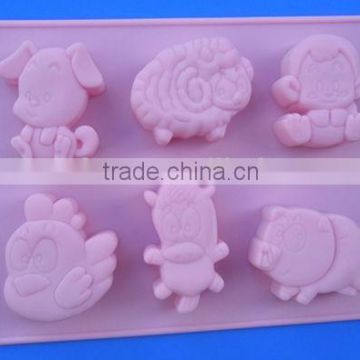 FDA/LFGB/SGS approved high quality 3d animal shape silicone chocolate mold