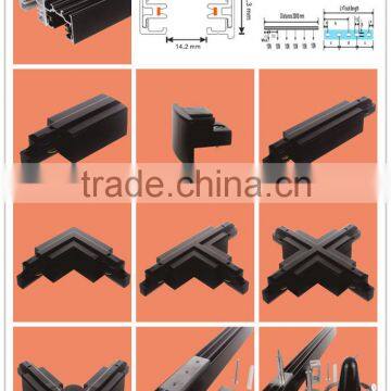One Circuit 2 Wires led Track light rail track For LED Track light