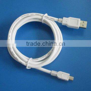 am to mini 5pin white 2.0 usb cable