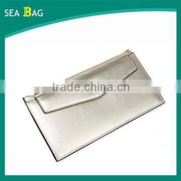 Summer Latest Style Long Golden pu Wallet Ladies Fancy Hand Purse Women Slim Wallet Soft photo-3