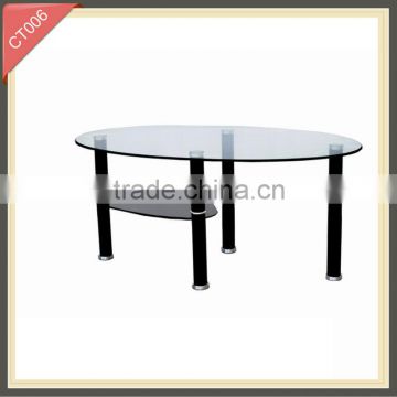 alibaba express alloy wheel from maiker glass coffee table CT006