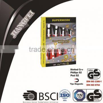 D9988-18 8 PCS three colors cross magnetic optical screwdriver bits set