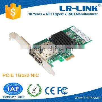 Intel I350 Chipset PCI-E x1 2 SFP Slot Network Interface Card