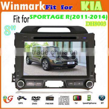 car dvd player for kia sportage r with canbus gps dvbt steering wheel control 3G functions DH8003
