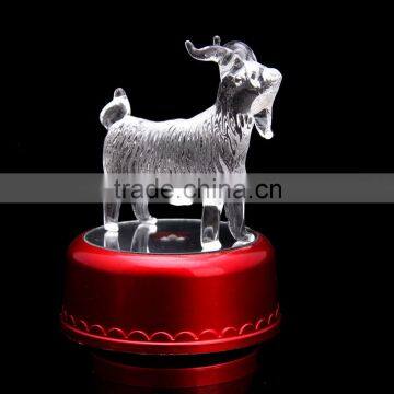 Cute goat handmade crystal animal ornaments chinese zodiac signs figurine furniture