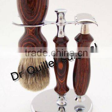 Complete Men Shaving Brush Stand Set With Wood Handle Safety Razor, Shaving Stand, Shaving Brush Free Shipping For 50 Sets