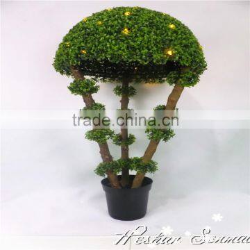 new product customize design artificial led indoor home decoration light led topiary tree with pot