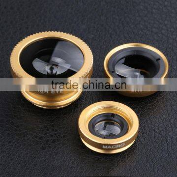 Hot Selling Universal 3 In1Mobile Phone Camera Lens Fish Eye Wide Angle Macro Fisheye Lens for Phone