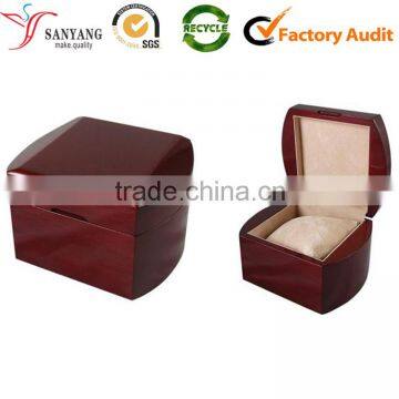 Red luxury finish gloss painting wood watch gift packaging box wholesale