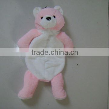 lovely pink bear soft plush animal hot water bottle cover