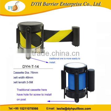 Special customized cheapest cassette retractable belt barrier