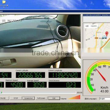 Auto electronics Car DVR with GPS tracking line on the PC, show data,speed