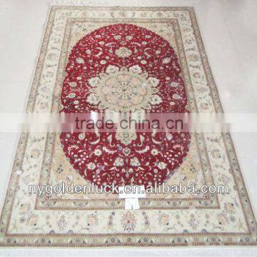 6x9ft red hereke wool carpets