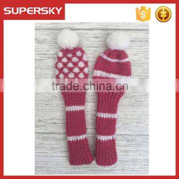 C1677 hand knitted golf headcover