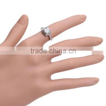 Glittering Austrian Crystal Rings 18k White Gold Gp Zircon Ring photo-3