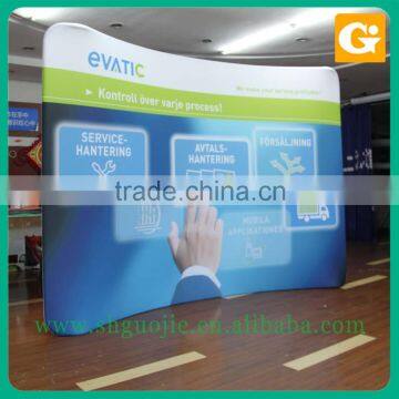 Curved Backdrop tension banner display for printing