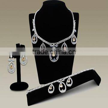 Best Selling Wholesale Elegant CZ Bridal Jewelry Set