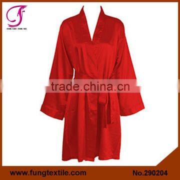 290204 New Style Short Plain Silk Satin Bridal Robes