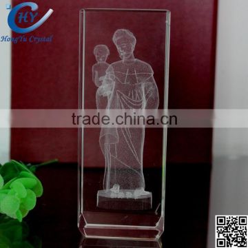 2015 new design 3D laser engraving crystal paperweight