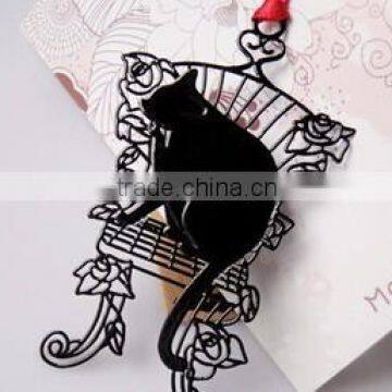 The most beauitful gift black cat blank bookmark gift for promotion