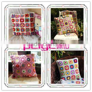 colorful cushions cover bedding set , decorative cushion pillow, Cotton crochet cushion and pillows