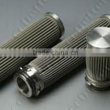 Stainless steel sintered fiber filter elements