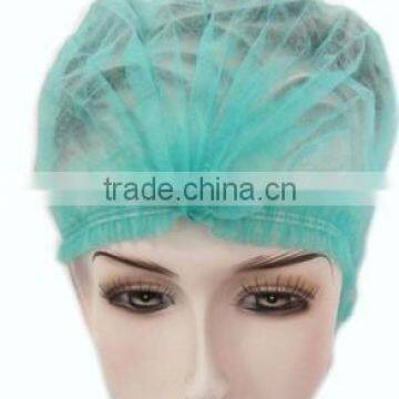 Green color disposable Protective polypropylene surgical mob cap