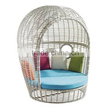 Leisure garden daybed rattan round outdoor furniture daybed sofa