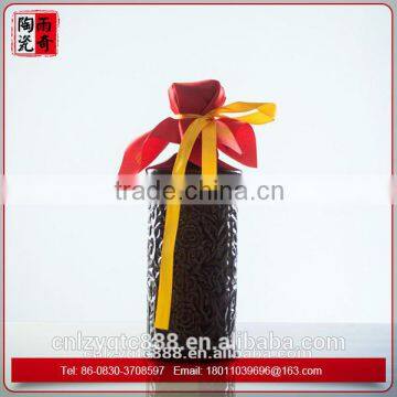 hot sale black ceramic oil bottle