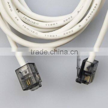 2015 Hot Sell Telephone Extension Cord 6P2C Plugs Round Cable