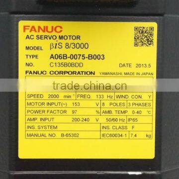 Fanuc betais 8/3000 ac servo motor A06B-0075-B003