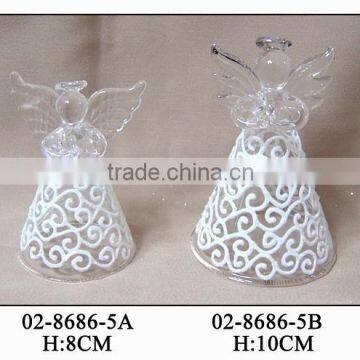 Chirstmas Hanging Glass Angel with Pattern