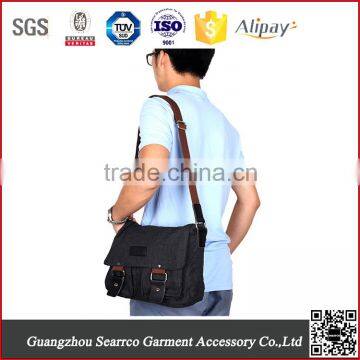 RS2101 REDSWAN Black Canvas Messenger Bag Mens Canvas Bags