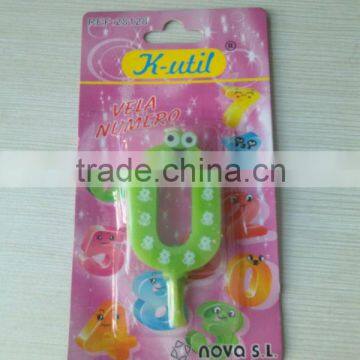 colourful dots number candle