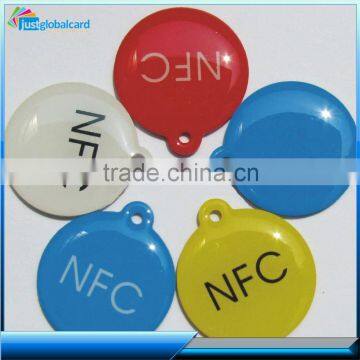 China manufacture printable iso14443 rfid tag hf chip s50, passive NFC ntag 213 smart tag waterproof tag