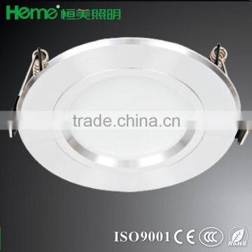 silver LED lux round 3W 7W SMD ceiling recessed mount down light