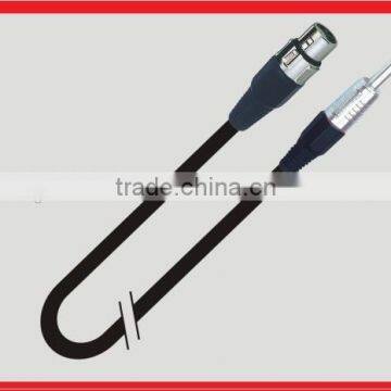 High quality hot sale soft and durable 6.35mm StereoJACK male to 3pin XLR female JACK cable