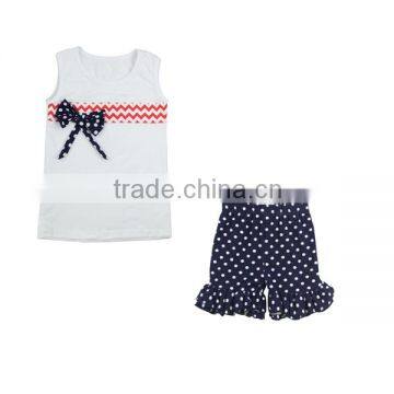 Adorable set for baby girls Independent day clothes 4th of july patriotic outfits kid ruffle clothes