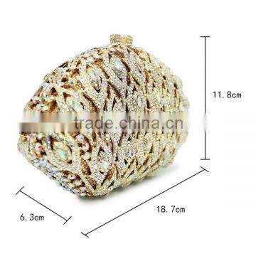 AB Color Crystal Clutch Evening Bag Rhinestone Handmade Bag Fancy Ladies Purse (88138A-AB) photo-3