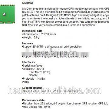 Wirelless Module GPS/GLONASS Module SIM39EA SIMCOM
